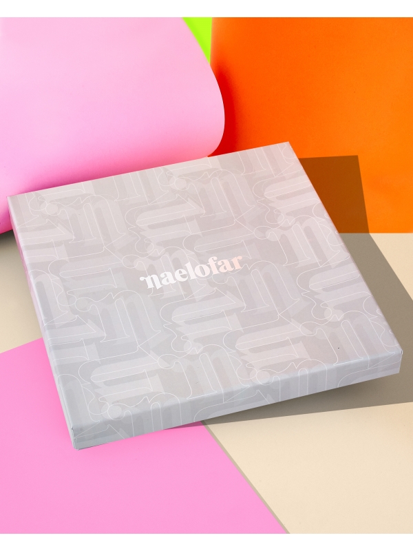 MONOGRAM SCARF BOX - GREY