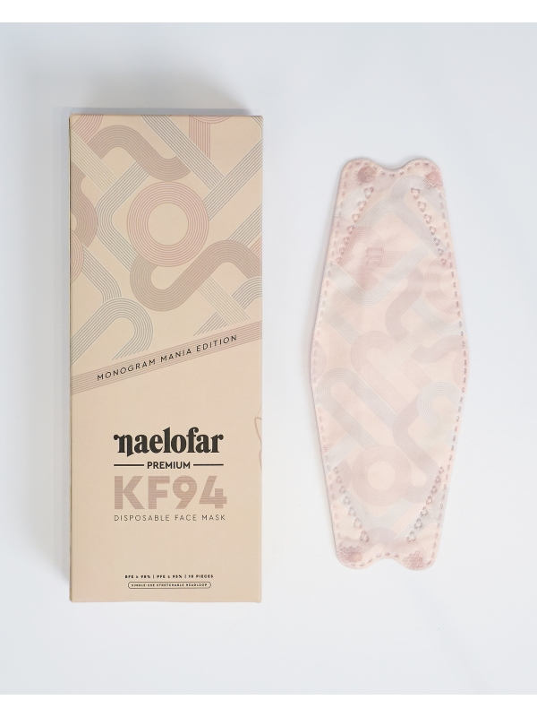 MONOGRAM MANIA EDITION - PREMIUM KF94 DISPOSABLE FACE MASK - CREAM