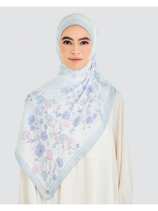 MONOGRAM POPPY SHAWL - DOVE