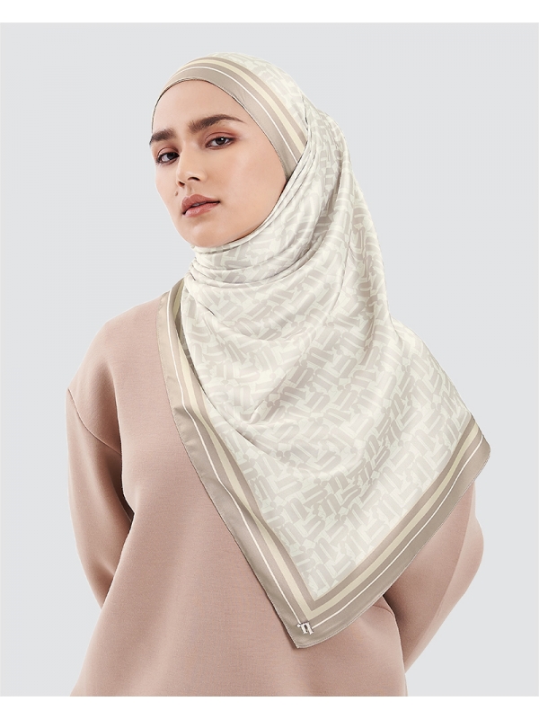 NAELOFAR MONOGRAM SHAWL - CREAM