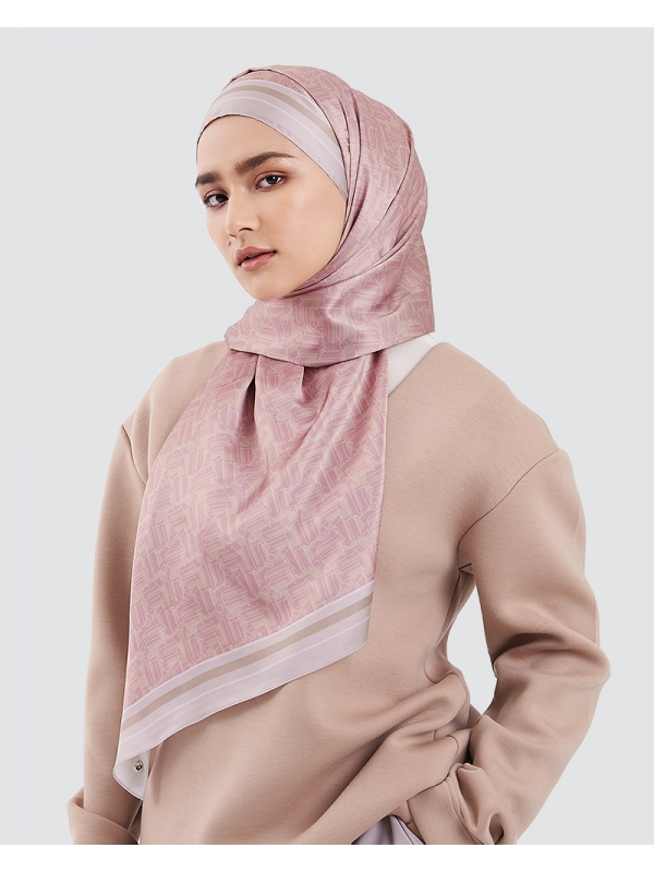 NAELOFAR MONOGRAM SHAWL - PEACH
