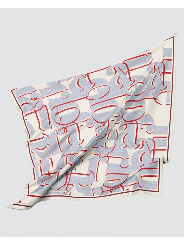 NAELOFAR MONOGRAM SQUARE - CREAM CHERRY