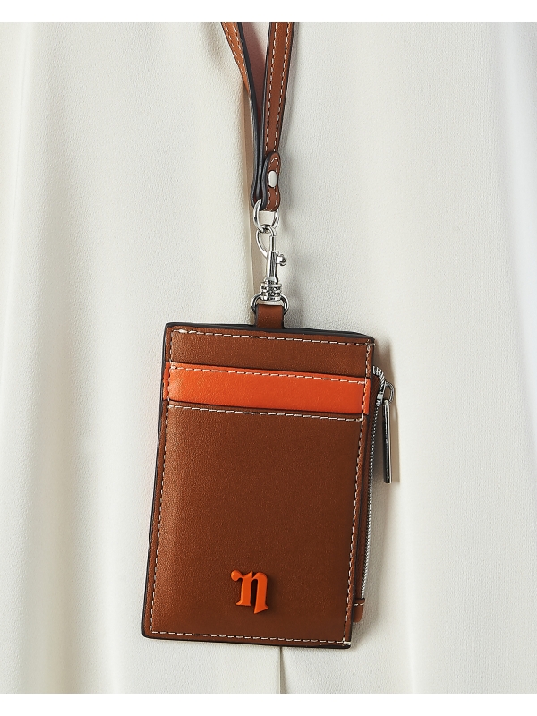 N ICON COLOUR LANYARD - BROWN