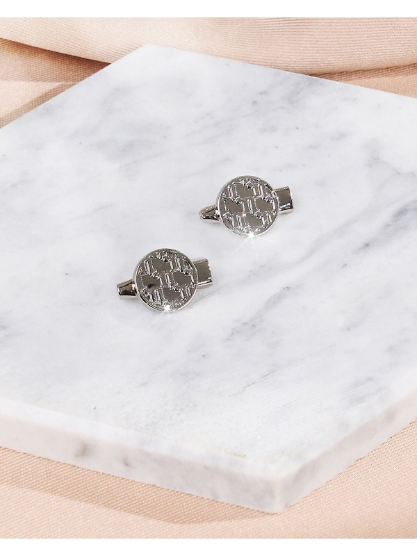 N MONOGRAM HIJAB PIN SET - SILVER