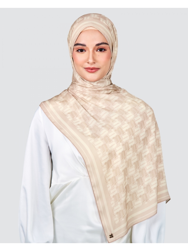MONOGRAM SHAWL - CASHEW