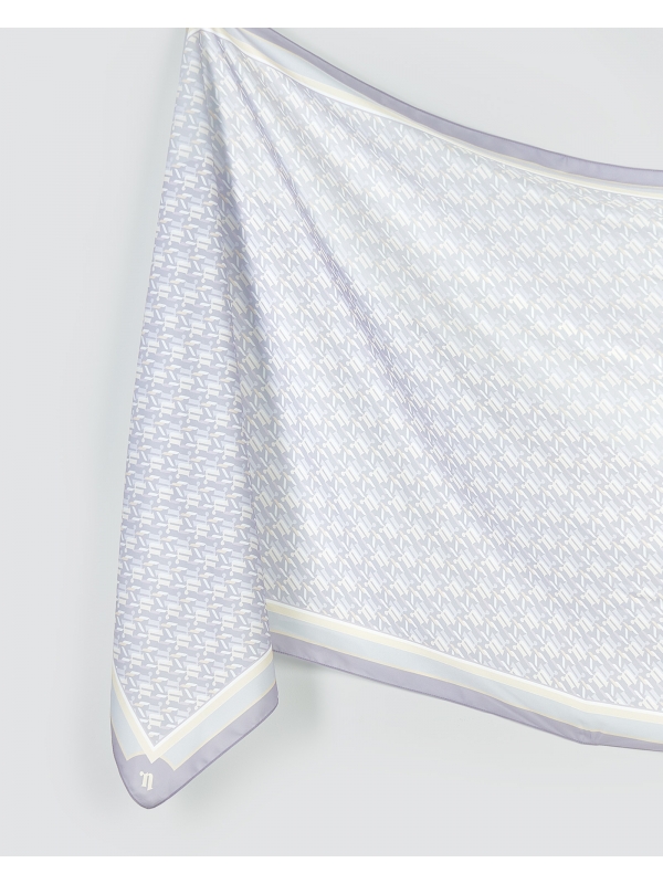 NOVA MONOGRAM SHAWL - SILVER MOON