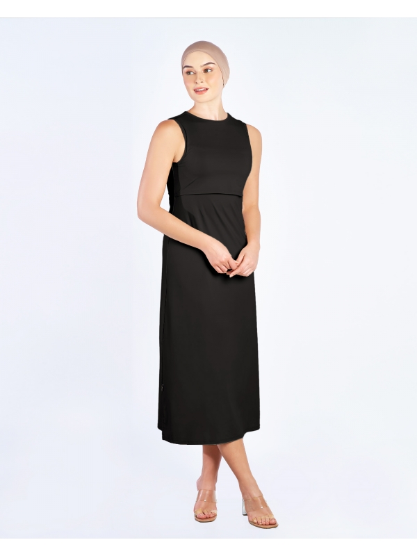 NWEAR SLEEVELESS DRESS - BLACK