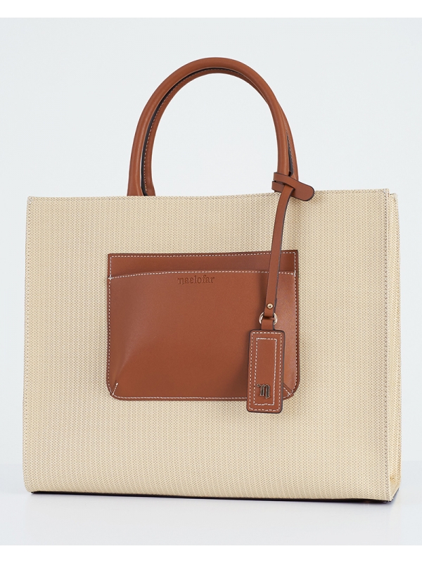 NAELOFAR X LMK SUMMER LOVE - RAFFIA TOTE BAG - BROWN