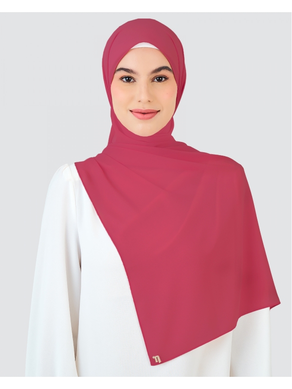 RAYA CHIFFON SHAWL - BERRY