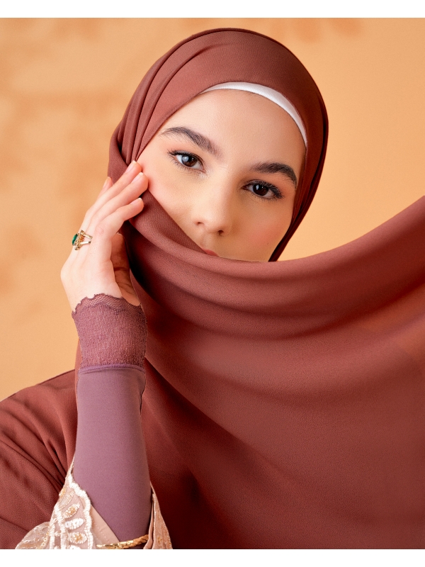 RAYA CHIFFON SHAWL - COPPER
