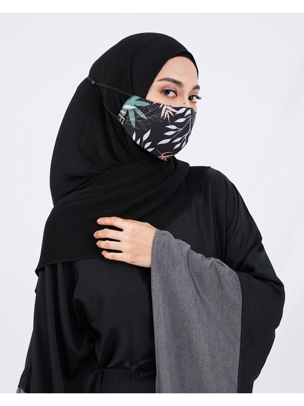 RESORT 3-PLY FACE MASK - ADJUSTABLE STRAP - BLACK