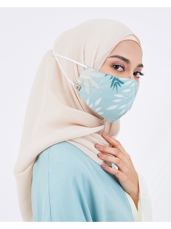 RESORT 3-PLY FACE MASK - ADJUSTABLE STRAP - ICY BLUE