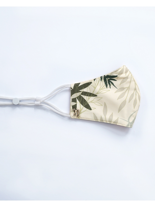 RESORT 3-PLY FACE MASK - ADJUSTABLE STRAP - IVORY