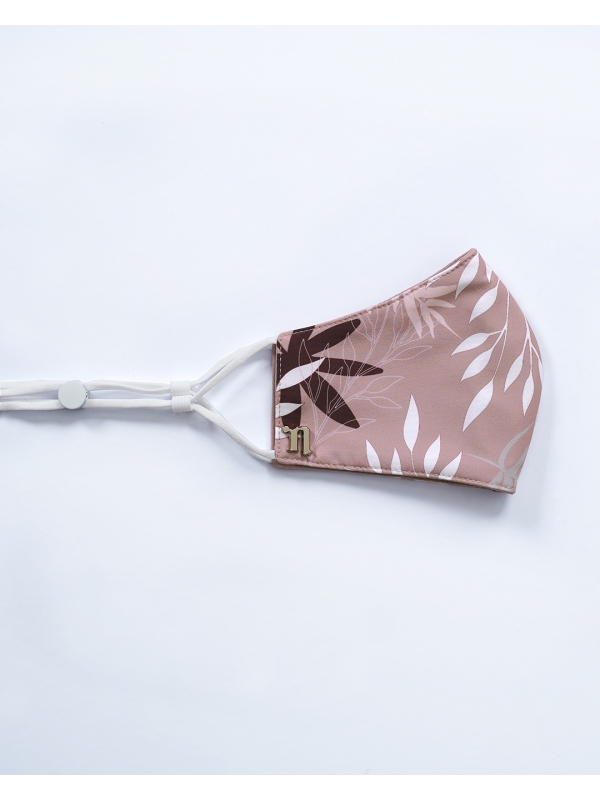 RESORT 3-PLY FACE MASK - ADJUSTABLE STRAP - ROSY BROWN