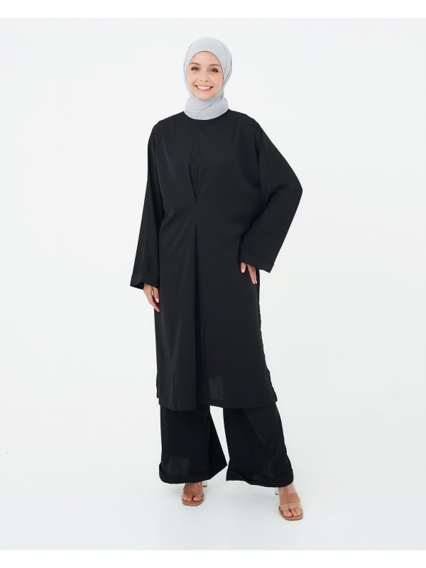 LONGLINE CO-ORD SET - BLACK