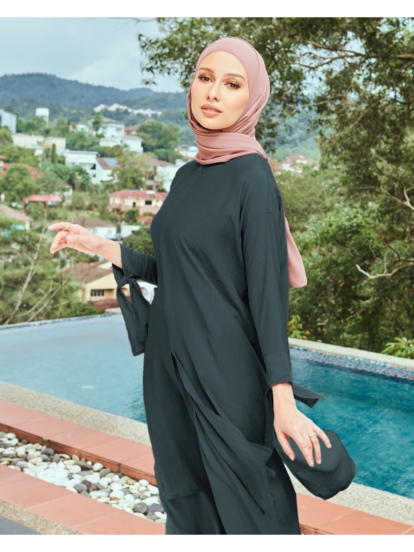 TUNIC TOP CO-ORD SET - SMOKEY GREY