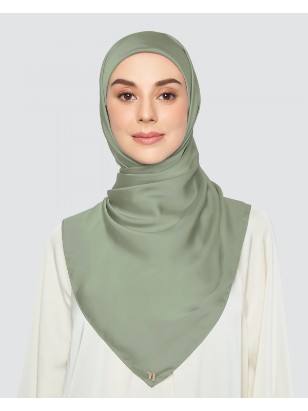 SWARA SATIN SQUARE - ASH GREEN