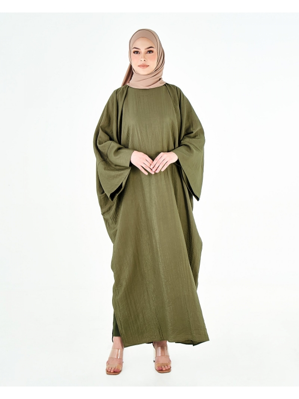 X-PRESS KAFTAN DRESS - OLIVE