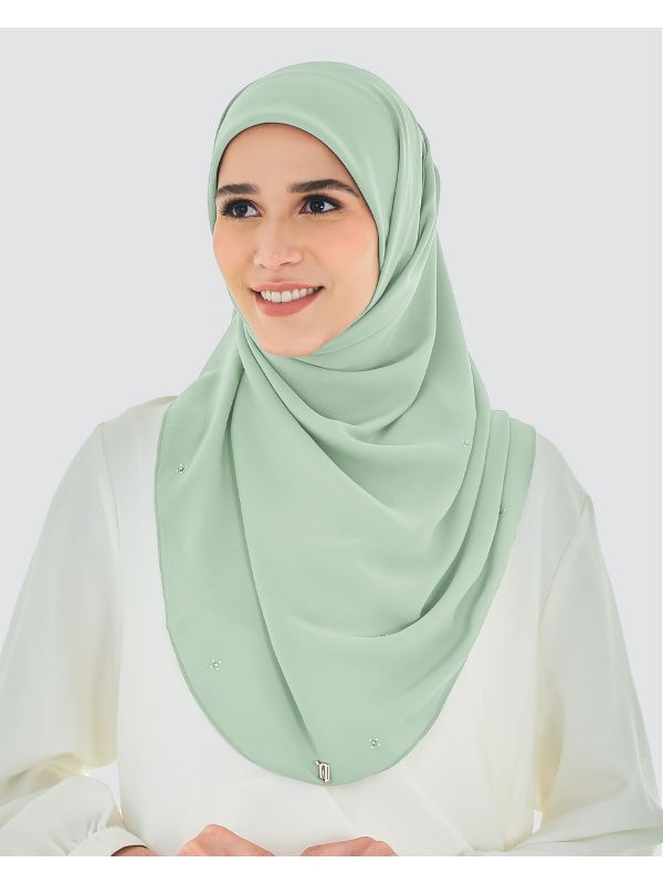 LADY ANNA CRYSTAL CHIFFON SQUARE - GARDEN