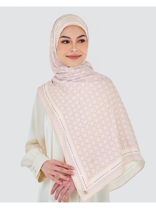 ECHO GEOMETRIC SHAWL - PEONY