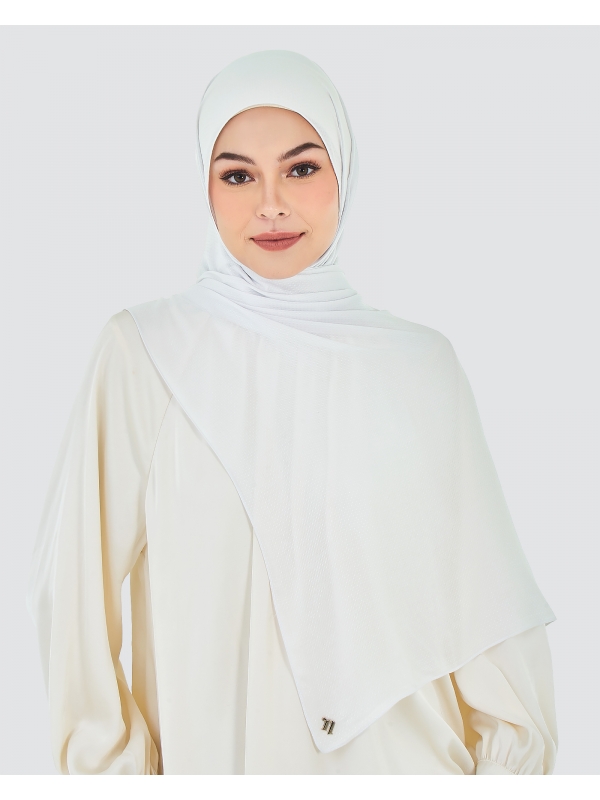 RANIA TEXTURED RAYON SHAWL - WHITE