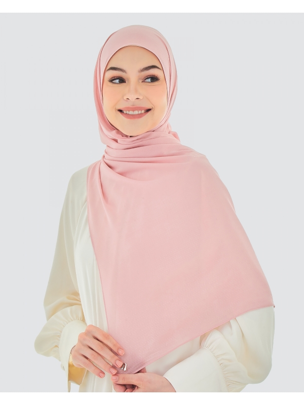 RANIA TEXTURED RAYON SHAWL - PINK GUAVA
