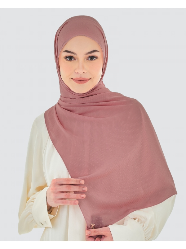 RANIA TEXTURED RAYON SHAWL - WINTER ROSE