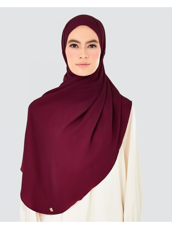 X-PRESS BUBBLE CHIFFON SHAWL - RED BERRY