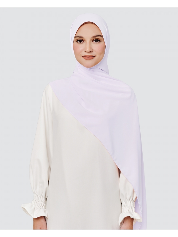 MAYA MATTE SATIN SHAWL - LIGHT LILAC