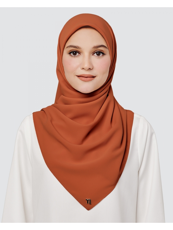 MAYA MATTE SATIN SQUARE - BURNT ORANGE