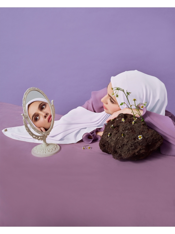 MAYA MATTE SATIN SQUARE - LIGHT LILAC