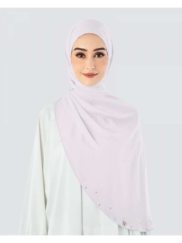 LADY WARDA CRYSTAL CHIFFON SHAWL - MISTY LILAC
