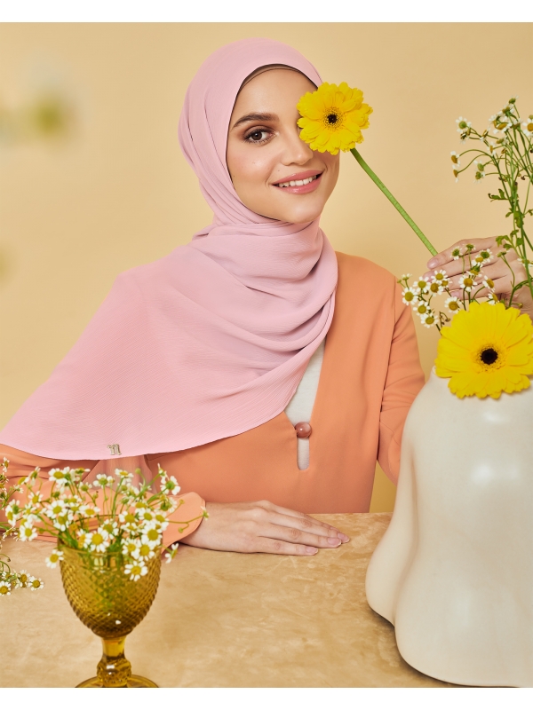 LINIA LINE CHIFFON SHAWL - PINK