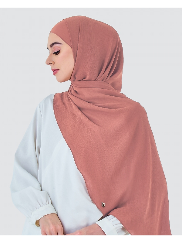 LINIA LINE CHIFFON SHAWL - DUSTY MELON