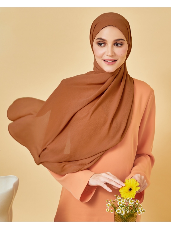 LINIA LINE CHIFFON SHAWL - AMBER