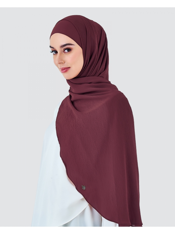 LINIA LINE CHIFFON SHAWL - PLUM