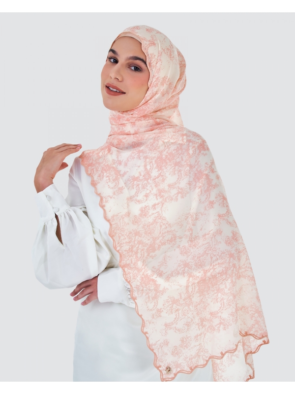 MELUR EMBROIDERED SHAWL - PINK