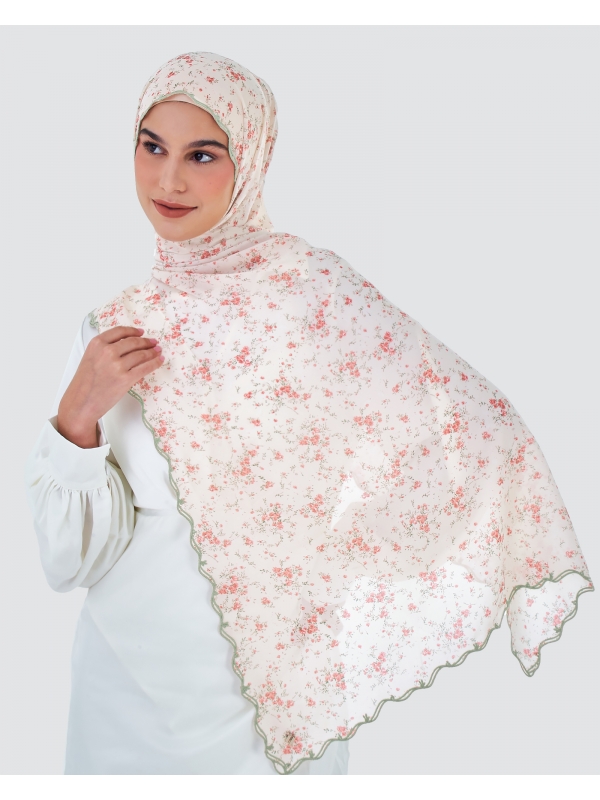 MELUR EMBROIDERED SHAWL - ROSE