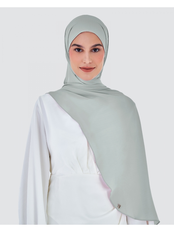 WEAVE CHIFFON SHAWL - DARK GREY