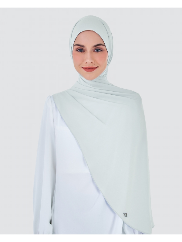 WEAVE CHIFFON SHAWL - LIGHT GREY