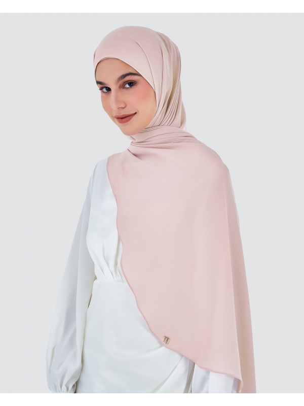 WEAVE CHIFFON SHAWL - DUSTY BLUSH