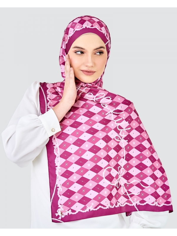 HELLO KITTY X NAELOFAR SHAWL - RASPBERRY