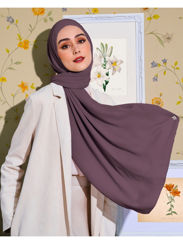 EILA CHIFFON SHAWL - GRAPE