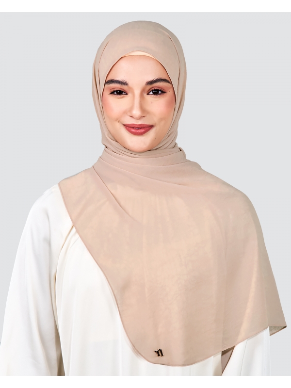 LEAH CHIFFON SHAWL - LATTE