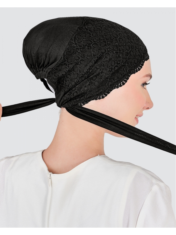 INNER TIE-BACK LACE - BLACK