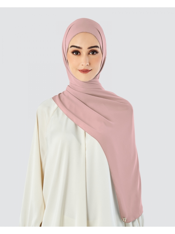 EILA CHIFFON SHAWL - FRENCH ROSE