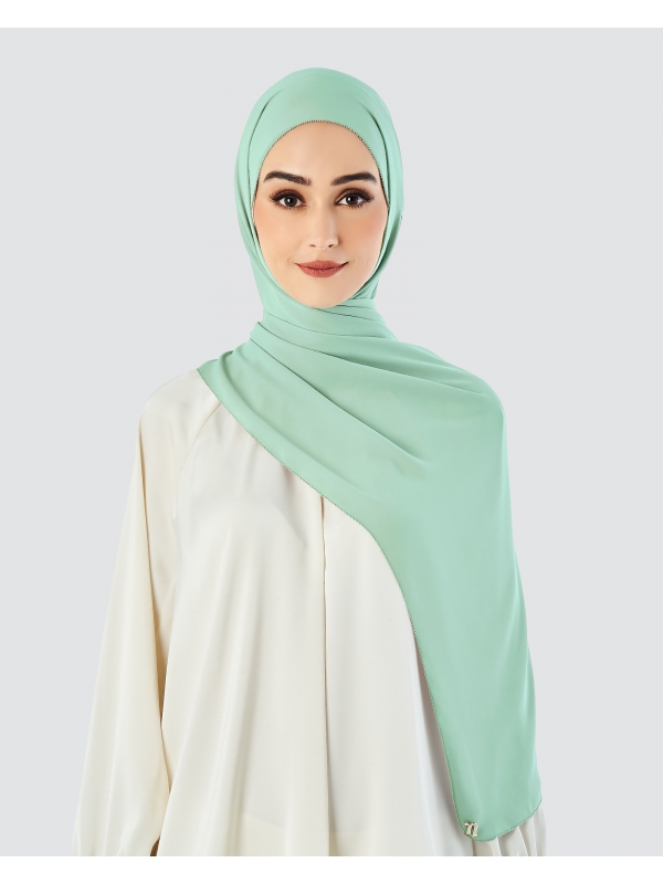 EILA CHIFFON SHAWL - MINT