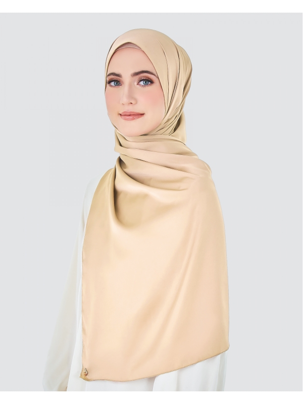 EILA SATIN SHAWL - TOFFEE