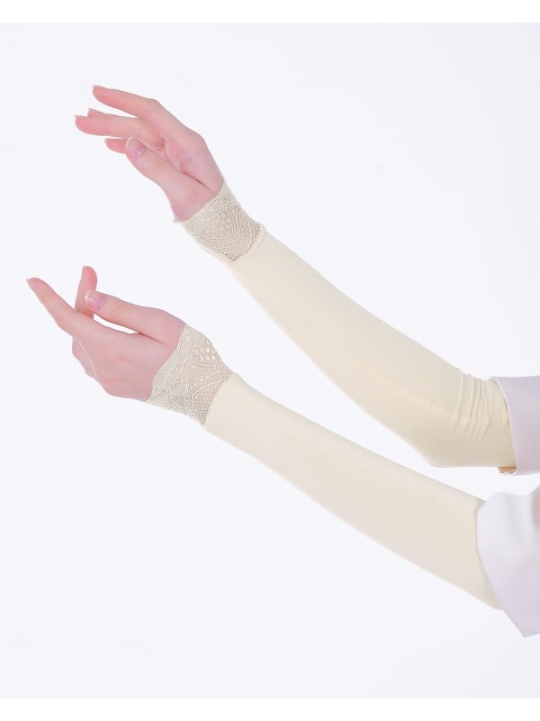NWEAR AURA LACE HAND SOCKS - IVORY