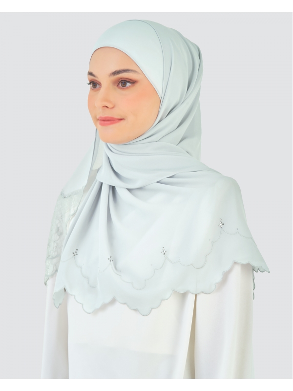 JELITA LACE CRYSTAL SHAWL - COASTAL